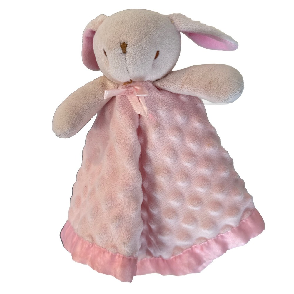 Pro Goleem Pink Baby‎ Bunny Rabbit Lovey Plush Infant Security Blanket Satin New